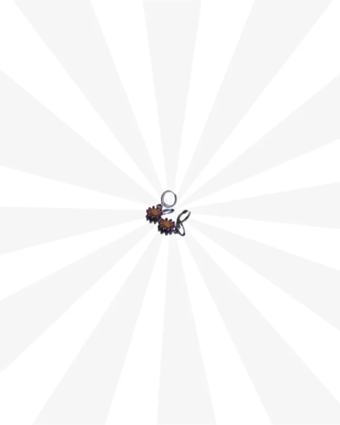 Aros colgantes de margarita