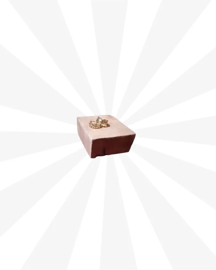 Argolla de hoja de laurel dorada