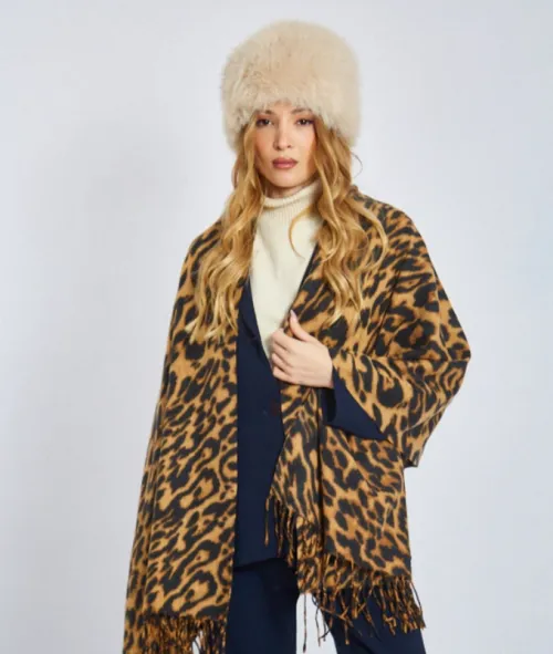 Mantón lanilla Animal print