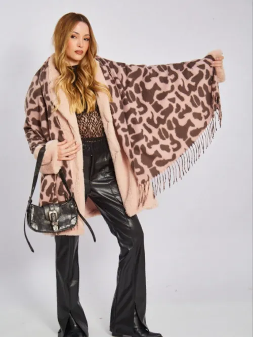 Mantón lanilla Animal print 2
