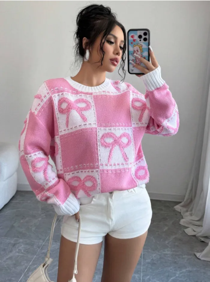 Coquette Bow Sweater 🎀