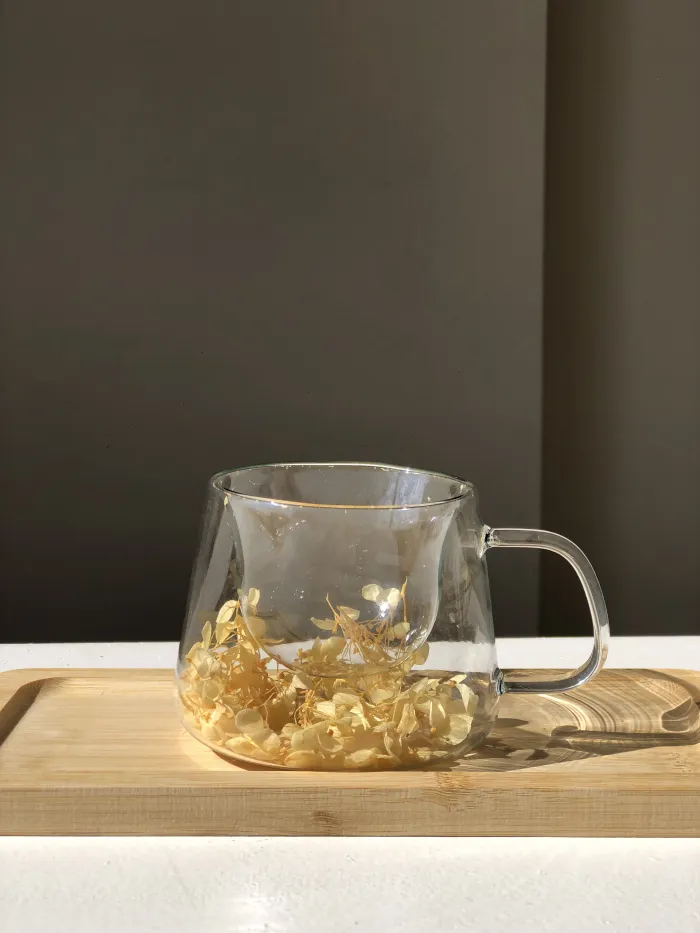 TAZA FLORES ALBA AMARILLA