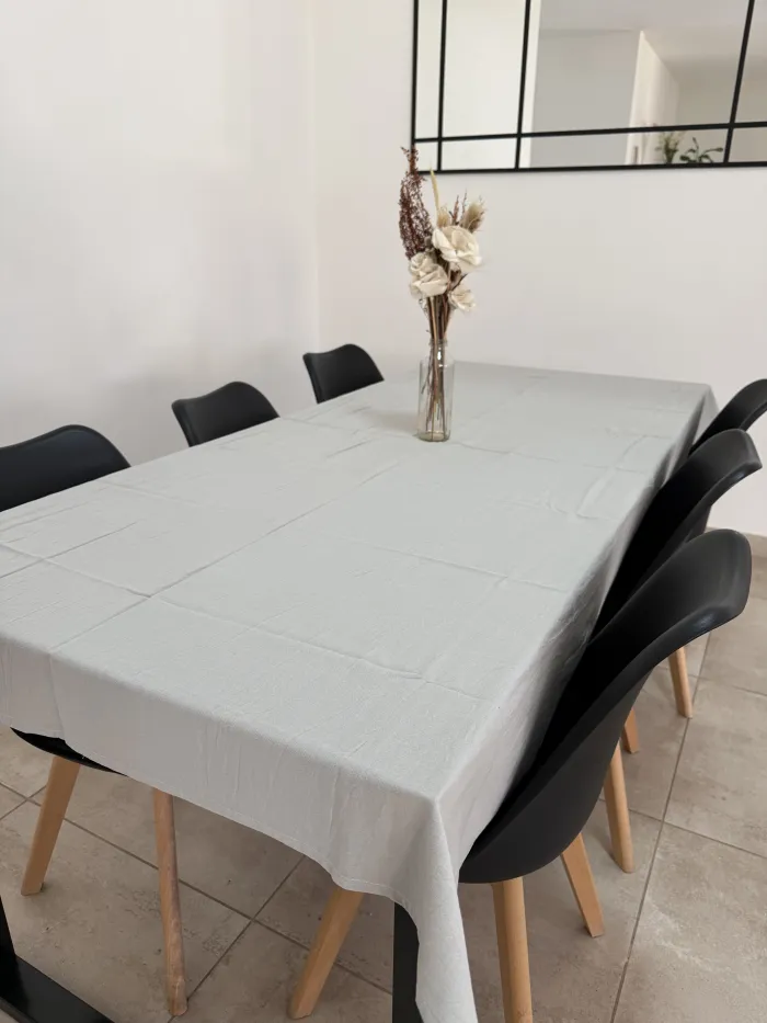 MANTEL TUSOR 150X200 GRIS LISO 2