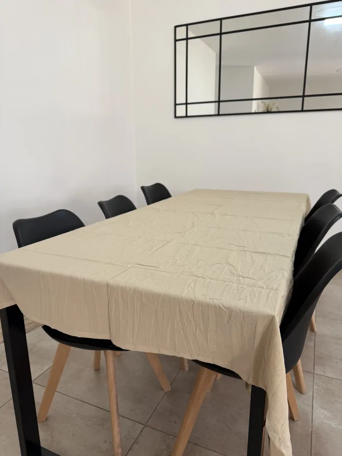 MANTEL TUSOR 150X200 BEIGE LISO