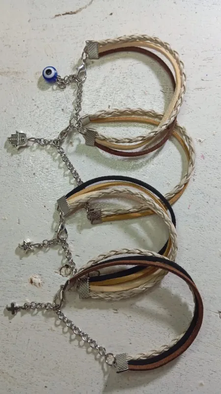 Pulseras convinadas, con extencion y diges