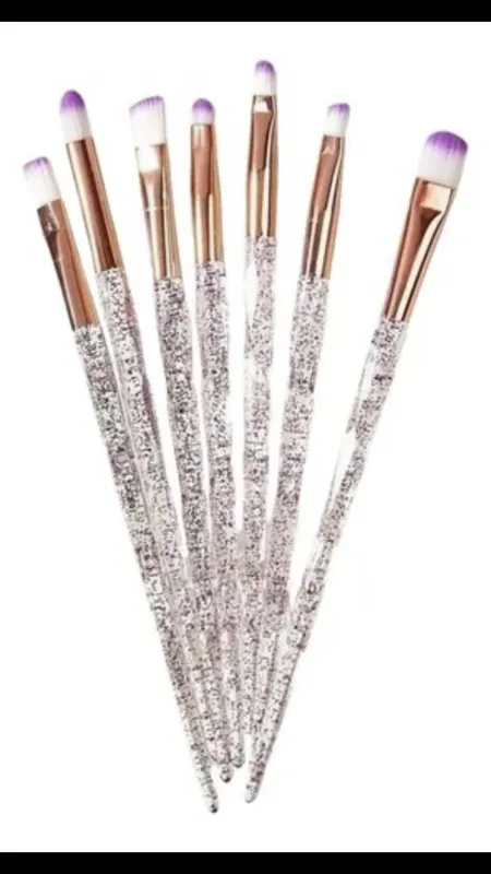 Brochas con glitter x7