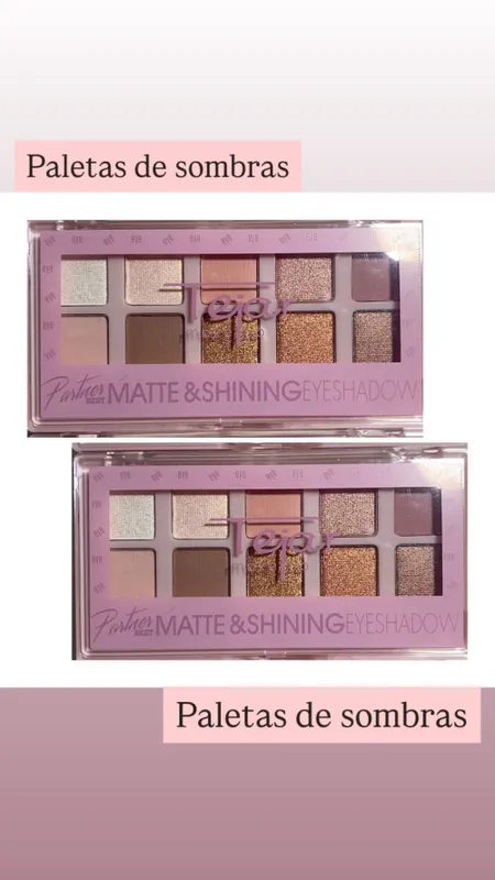 Paleta de sombras Matte & shining Tejar