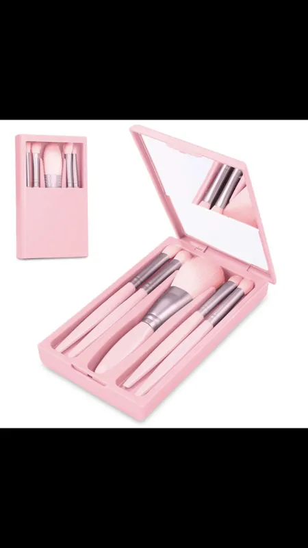 Set de brochas con espejo portátil 