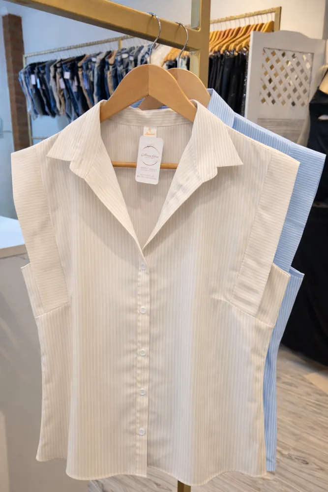 Camisa rayas manga corta 