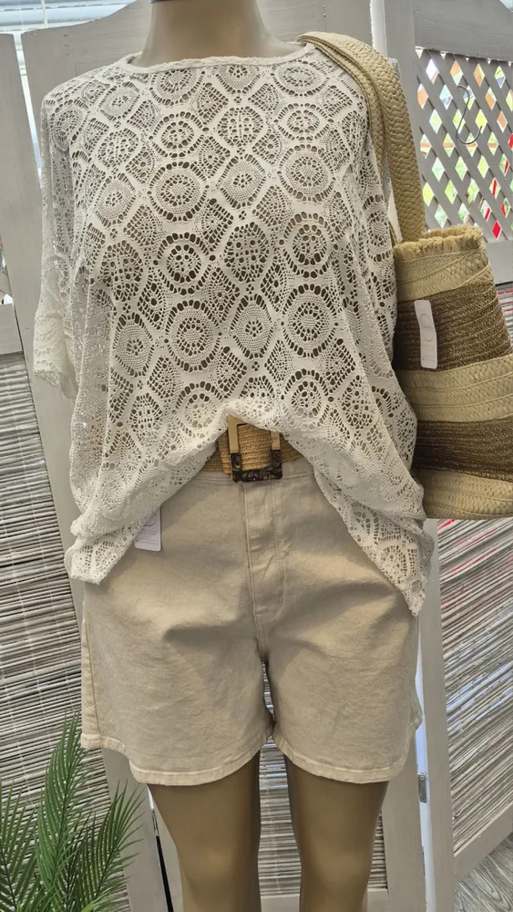 Blusa encaje, larga 2