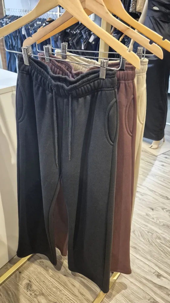 Pantalón palazo algodón frizado