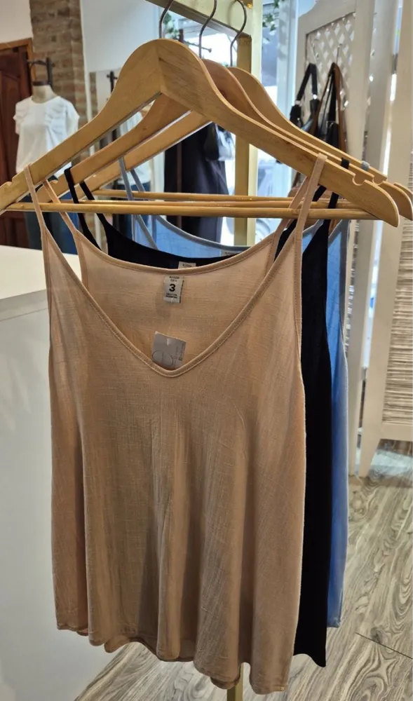 Musculosa lino spandex 