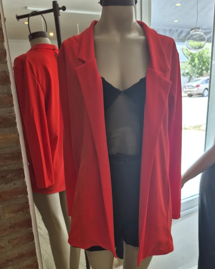 Blazer crepe sastrero 