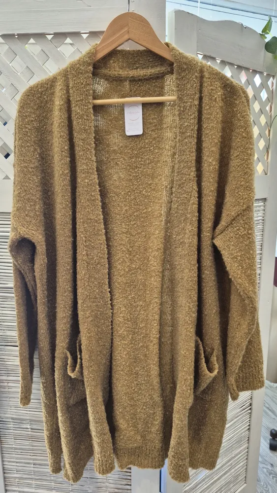 Saco Teddy, buclé, con bolsillos y tajos