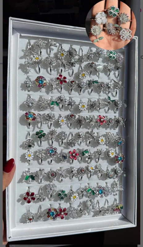 anillo giratorio- acero quirúrgico plateado 🤩