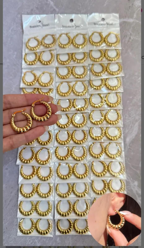 aros de acero quirúrgico dorado ✨️