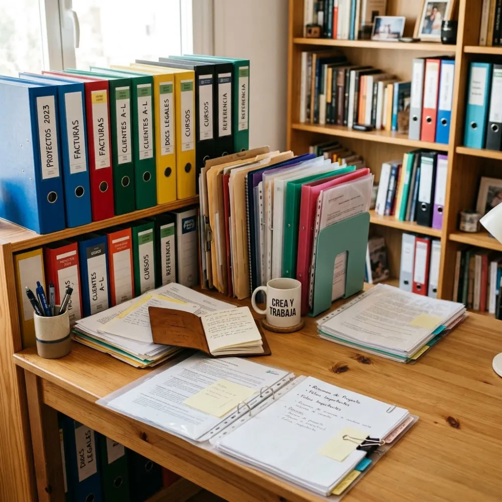 Biblioratos, carpetas y folios