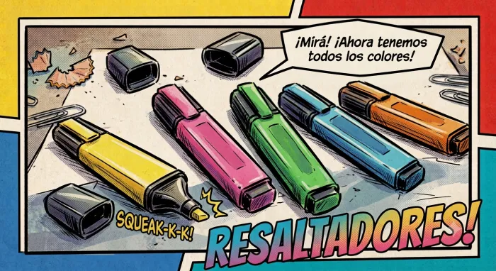 Bolígrafos, resaltadores y correctores