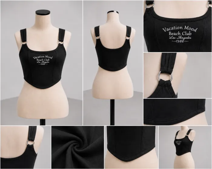 Crop Top Básico Negro 2