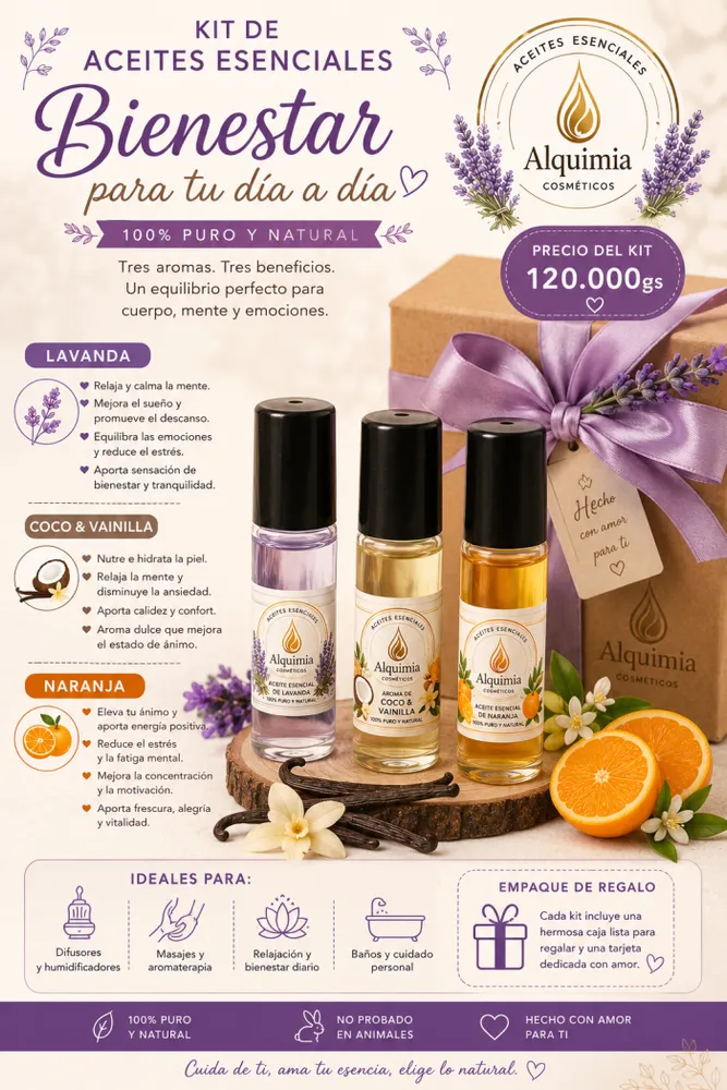 Kit de tres Aceites esenciales 