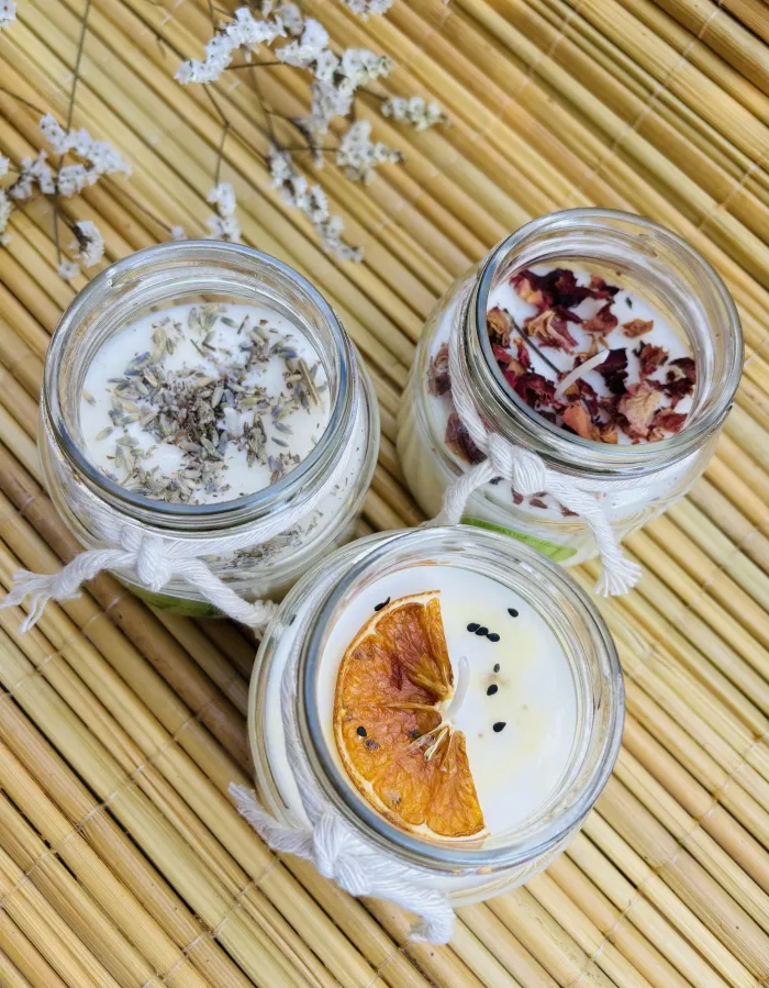 Vela de Cera de Soja 🪔 Rosas  2