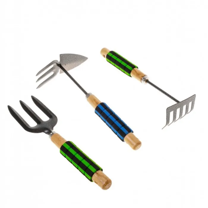Set de jardinería grande X3 Mango madera reforzado