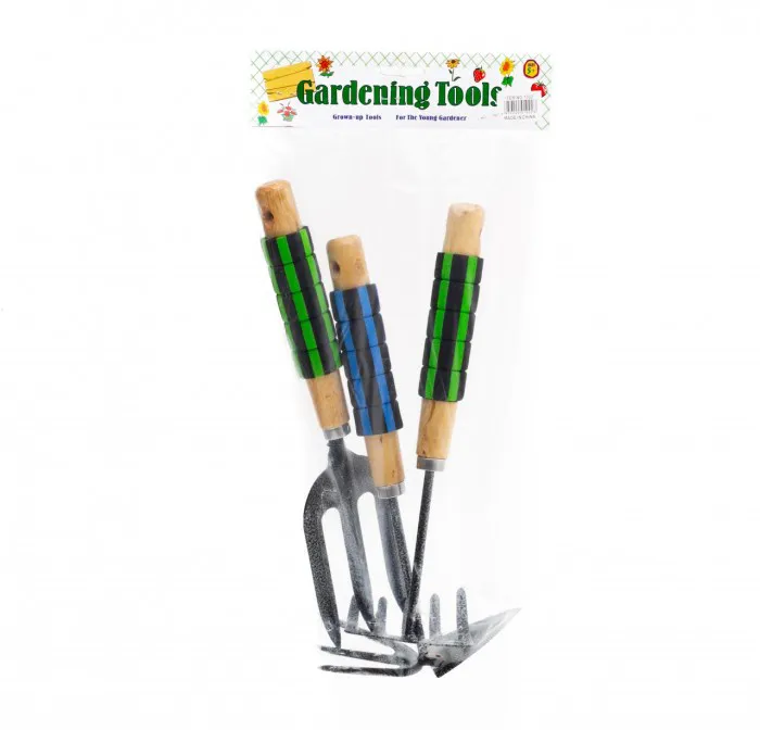Set de jardinería grande X3 Mango madera reforzado 2