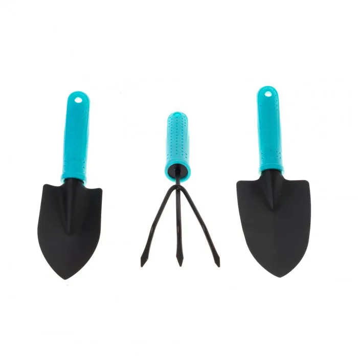 Set de jardín X3 - Mango de plástico celeste
