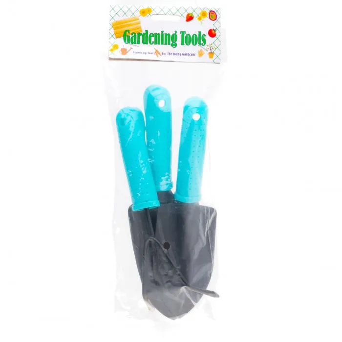 Set de jardín X3 - Mango de plástico celeste 2