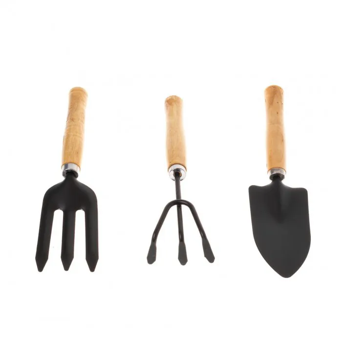 Set de jardinería x3 - Mango de madera