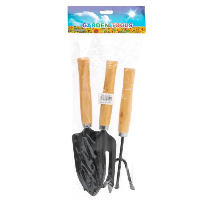 Set de jardinería x3 - Mango de madera 2