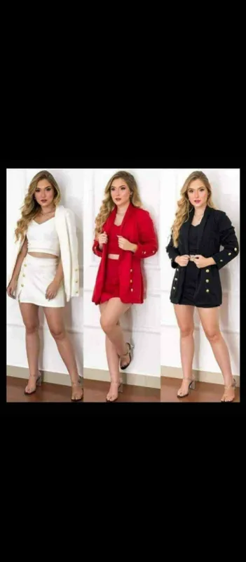 Conjunto de tres piezas 4 colores a elección  4