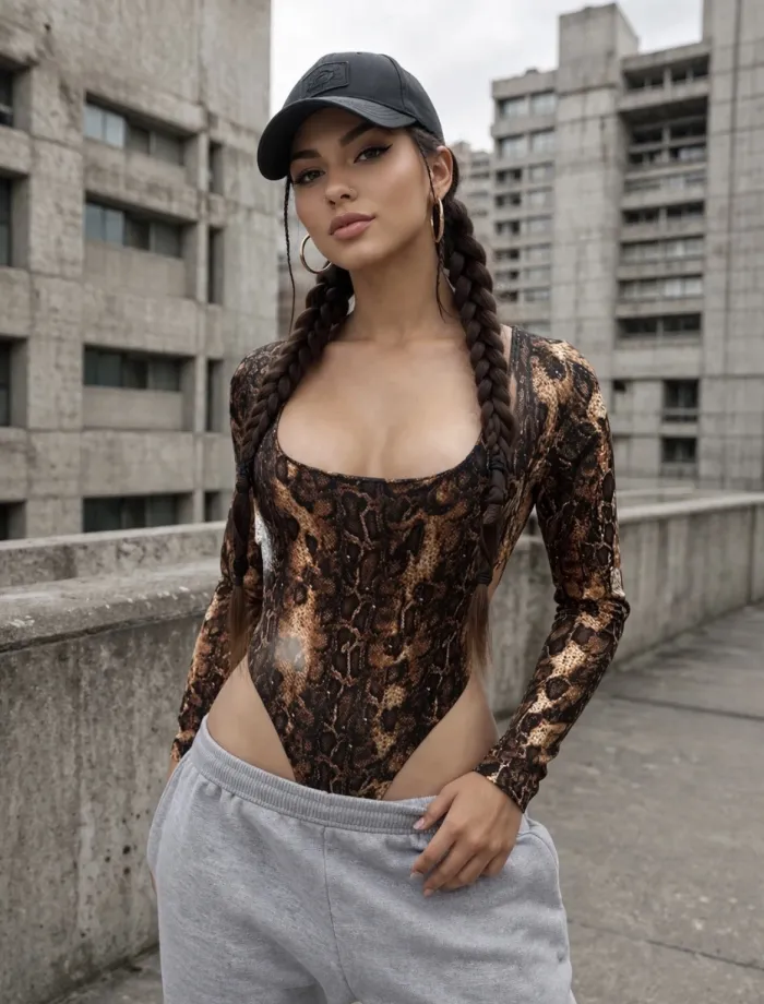 Body Print escote cuadrado 