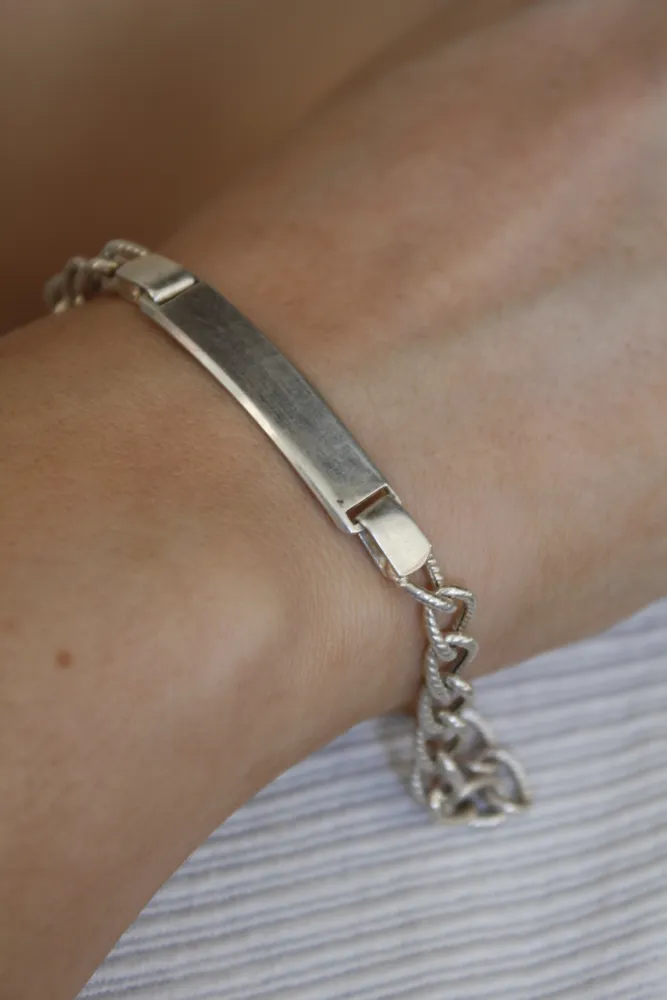 Pulsera con chapa para grabar 2