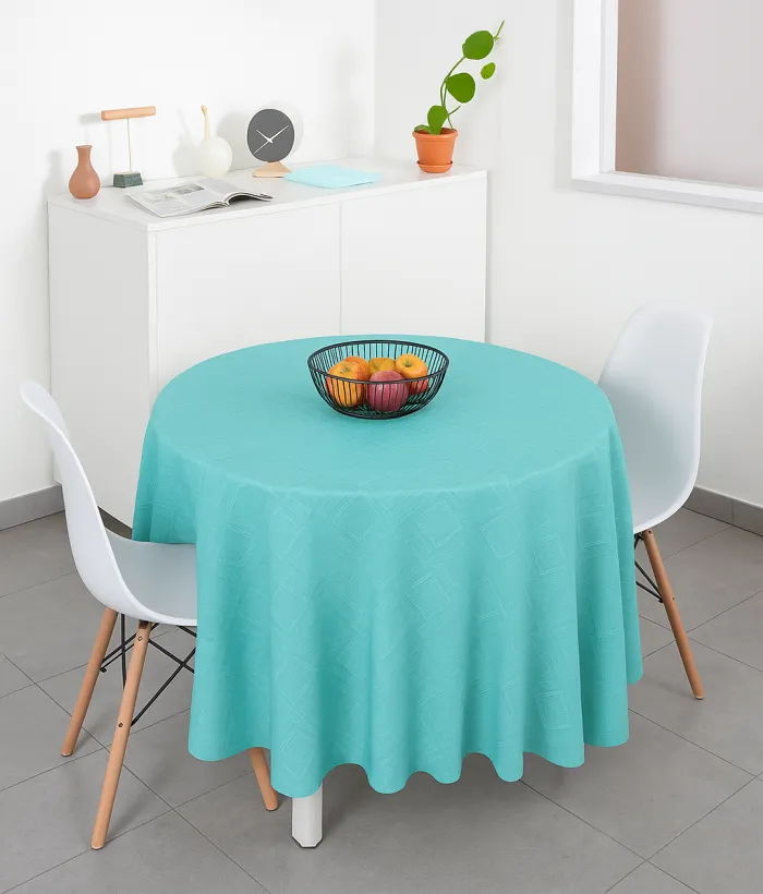 Mantel Redondo 180cm | Labrado Verde Agua