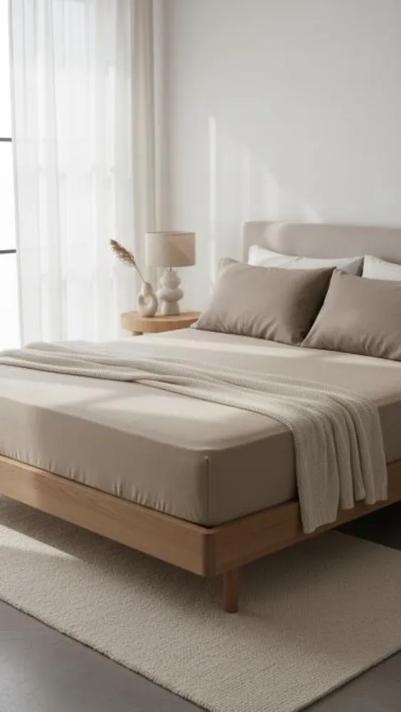 Sabana Ajustable King | 144 Hilos Mixta Beige