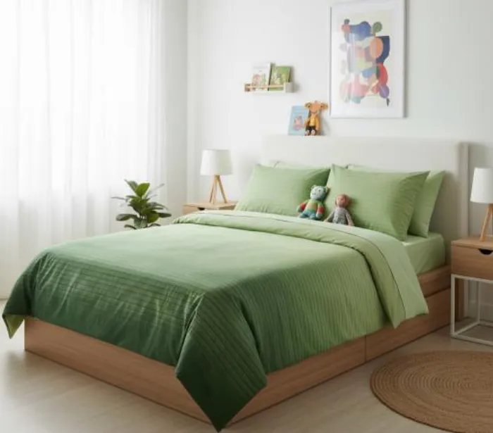 Cubrecama Degradé + Funda | Verde 1 1/2p