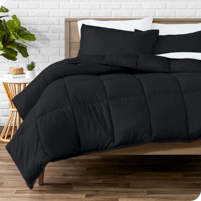 Acolchado Plumon Sintetico Queen | Negro
