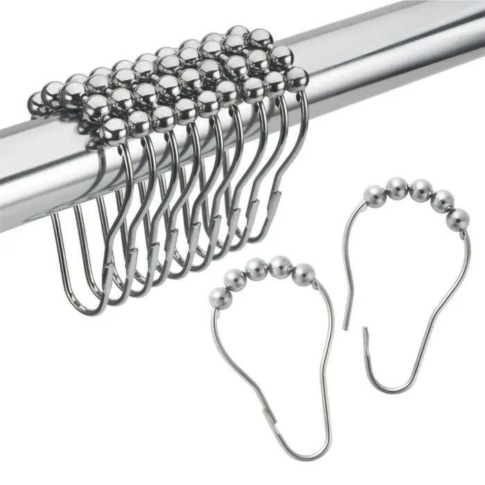 Set x12 Ganchos de Baño | Roller Plateado