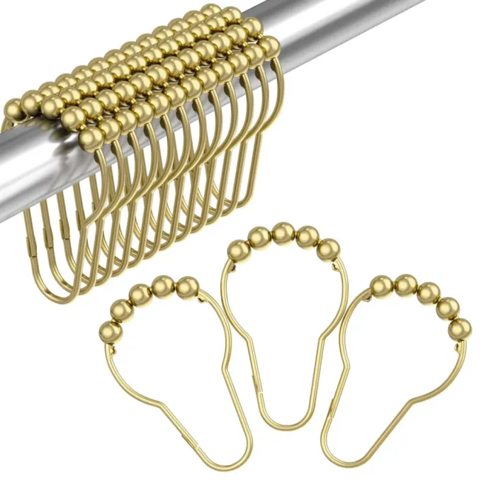 Set x12 Ganchos de Baño | Roller Dorado