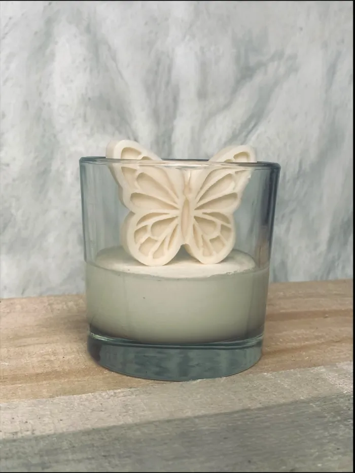 Vela en vaso