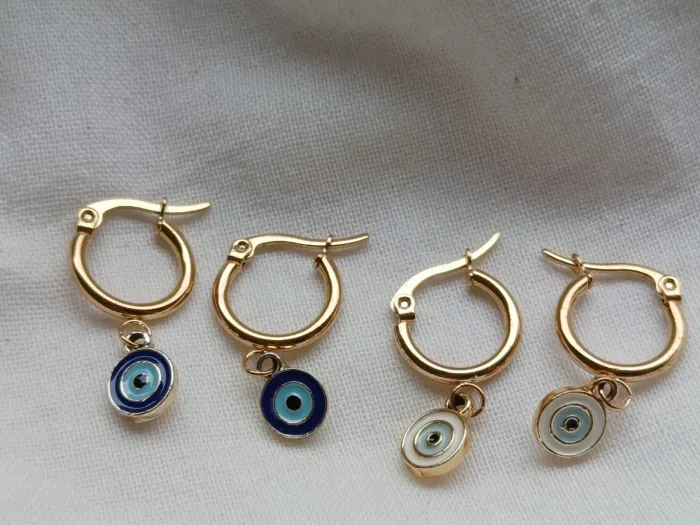 Argollas Colgantes de Ojo Turco