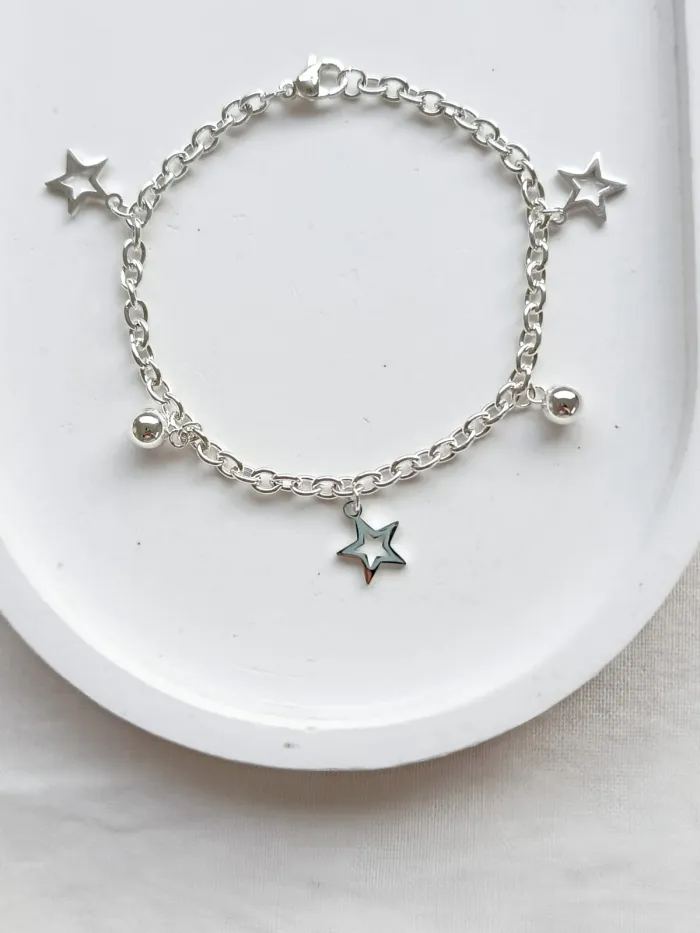 Pulsera Estrellas y Perlas 