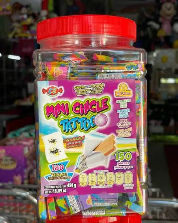 Mini Chicle Tattoo x150 unidades