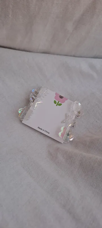 Broches minis transparentes (el par)