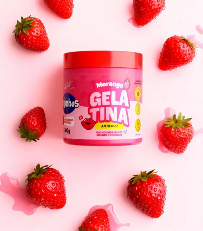 Gelatina Morango Antifrizz Belkit 300g