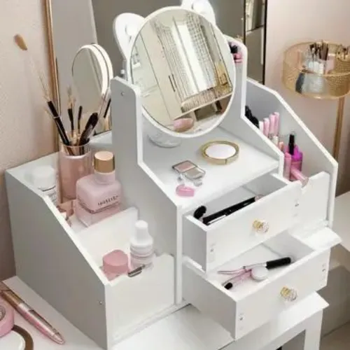 ORGANIZADOR DE MAQUILLAJE CON ESPEJO  4