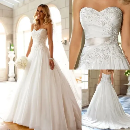 Romantic Strapless Wedding Gown 2