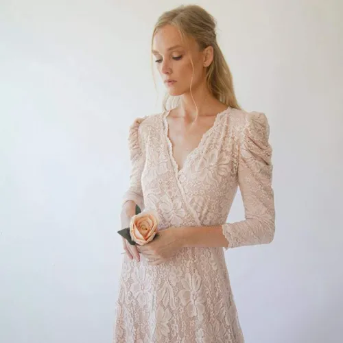 Blush Celeste – Romantic Lace Wedding Dress 