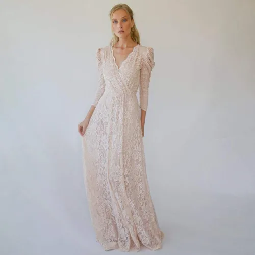 Blush Celeste – Romantic Lace Wedding Dress  2